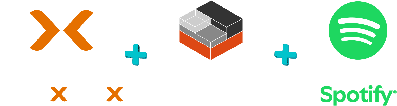 Cover image showing logos for Proxmox, Linux Containers, and Spotify